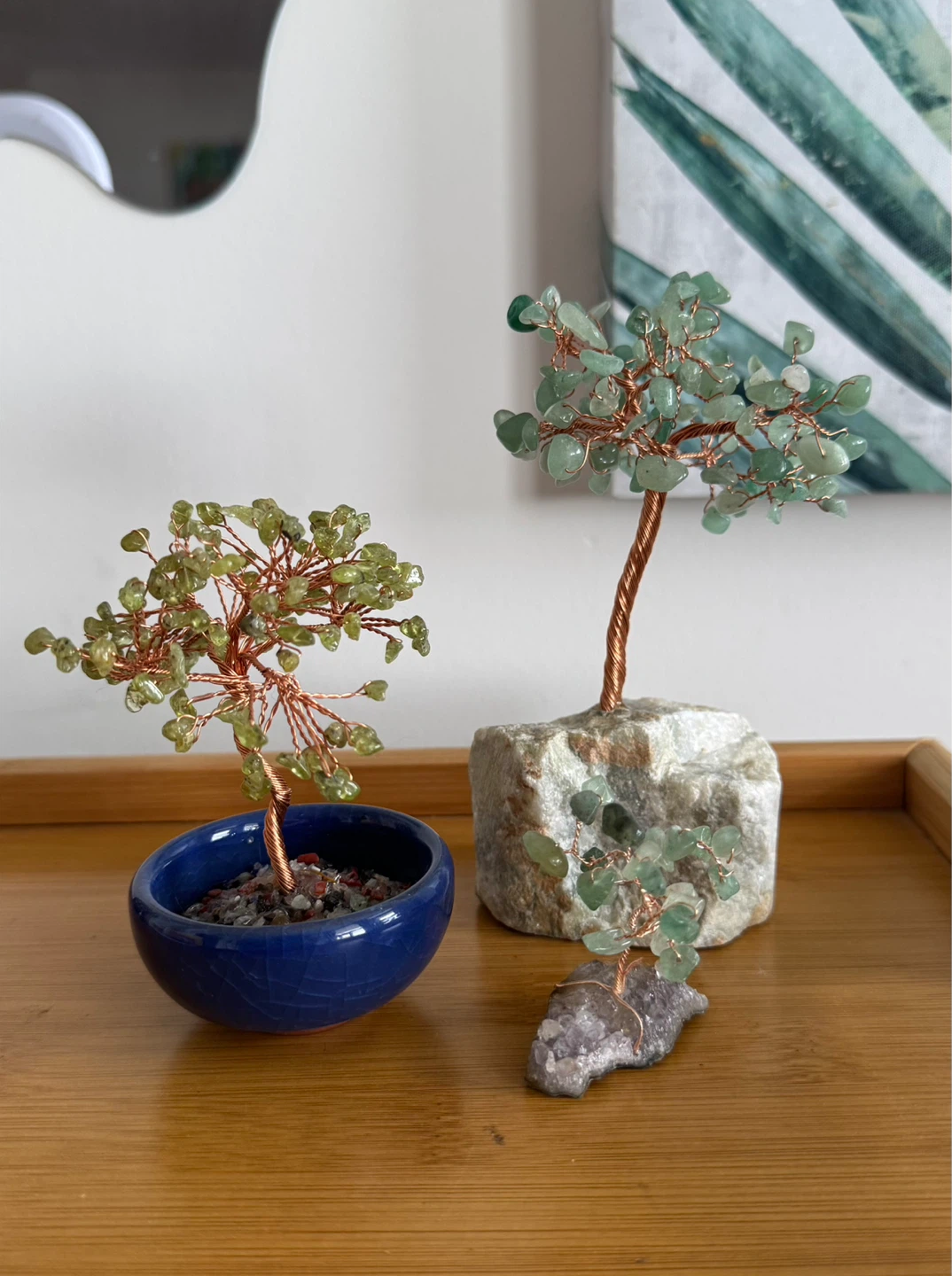 Decorative Crystal Gemstone Trees (Set of 3) - photo 3