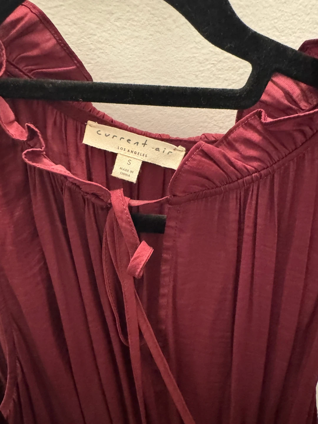 Burgundy Smocked Waist Maxi Dress - photo 4