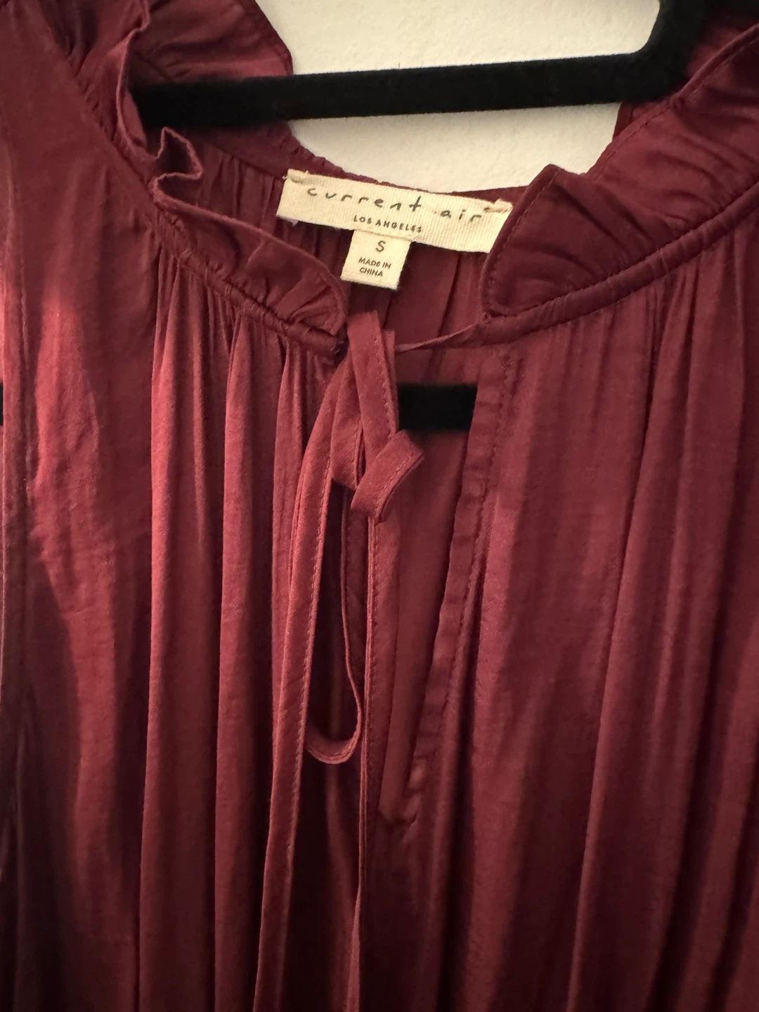Burgundy Smocked Waist Maxi Dress - photo 2