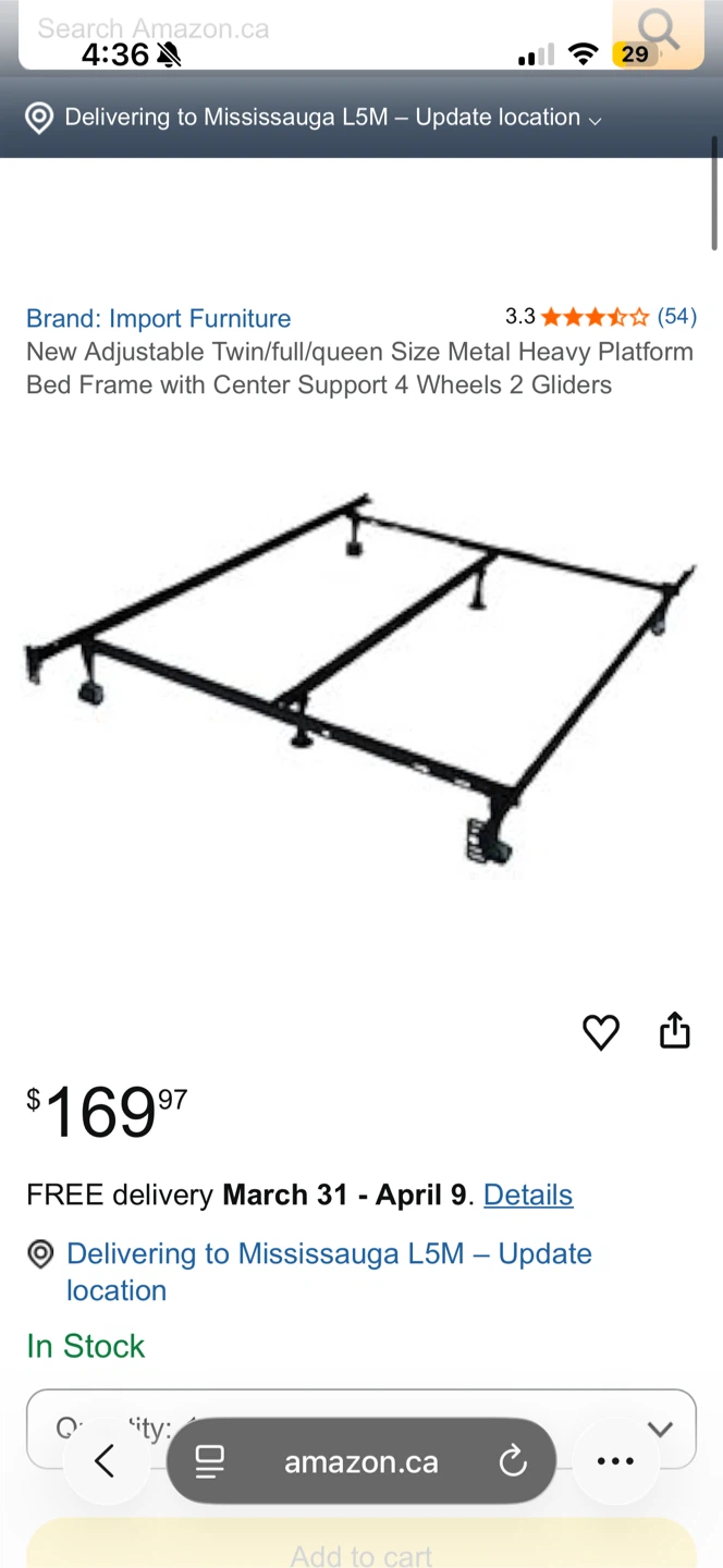 Adjustable Metal Bed Frame