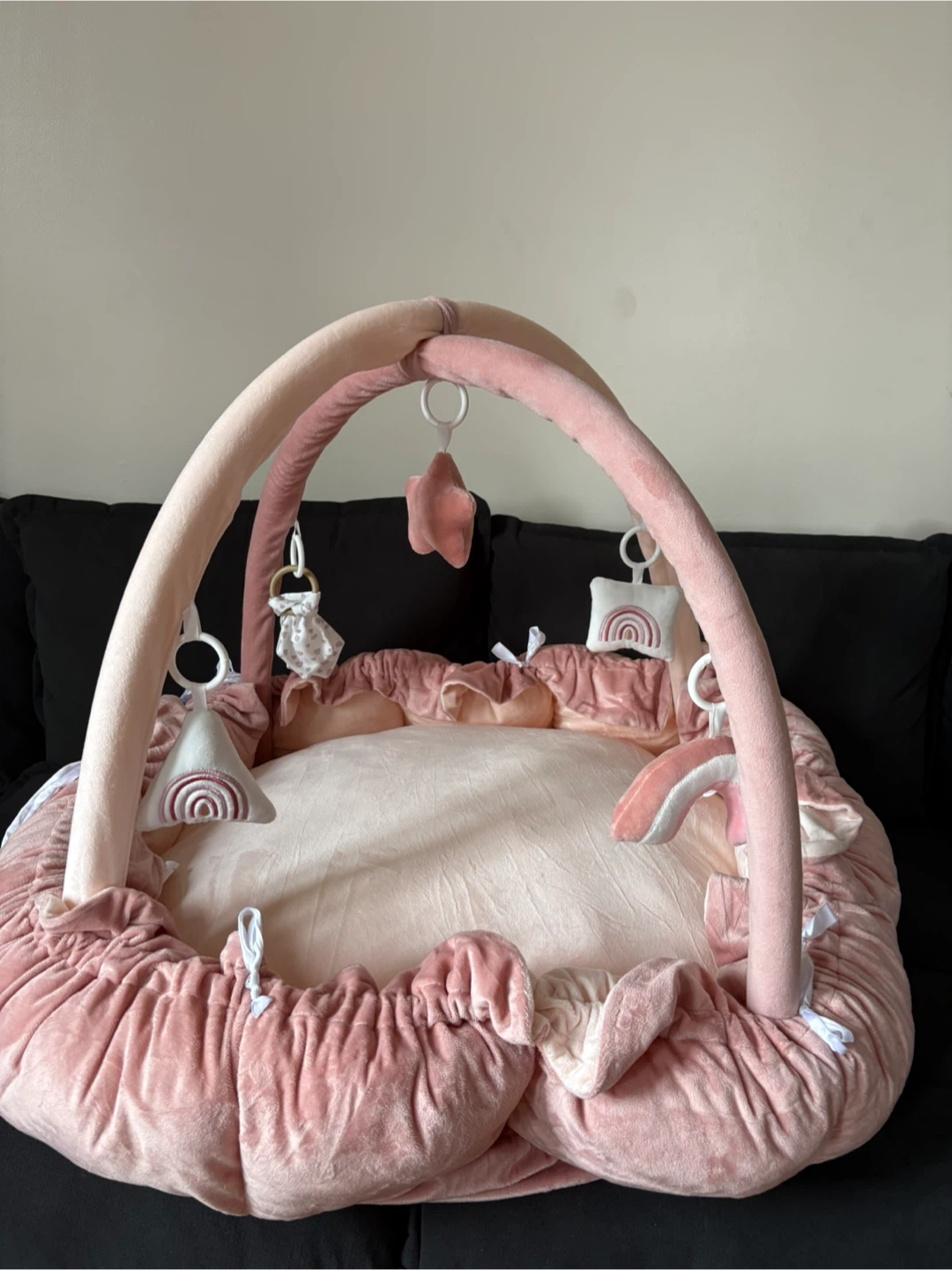 Extra Large Baby Gym Mat with Arch and Toys