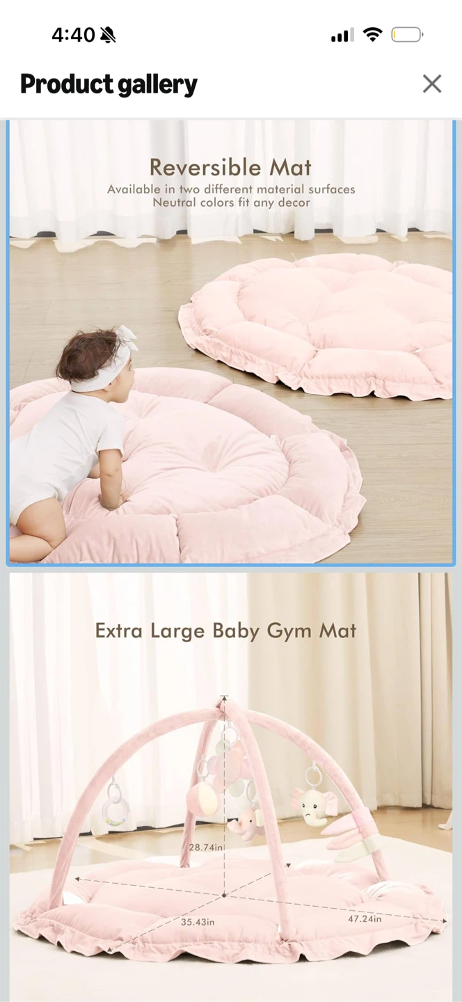 Extra Large Baby Gym Mat with Arch and Toys - photo 4
