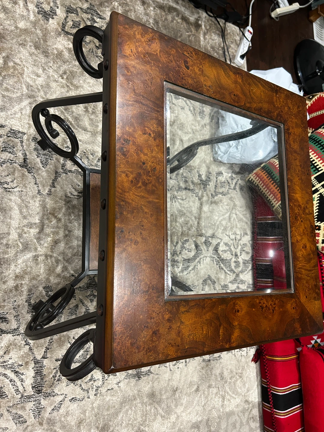 Wood and Glass Coffee Table Set - photo 2