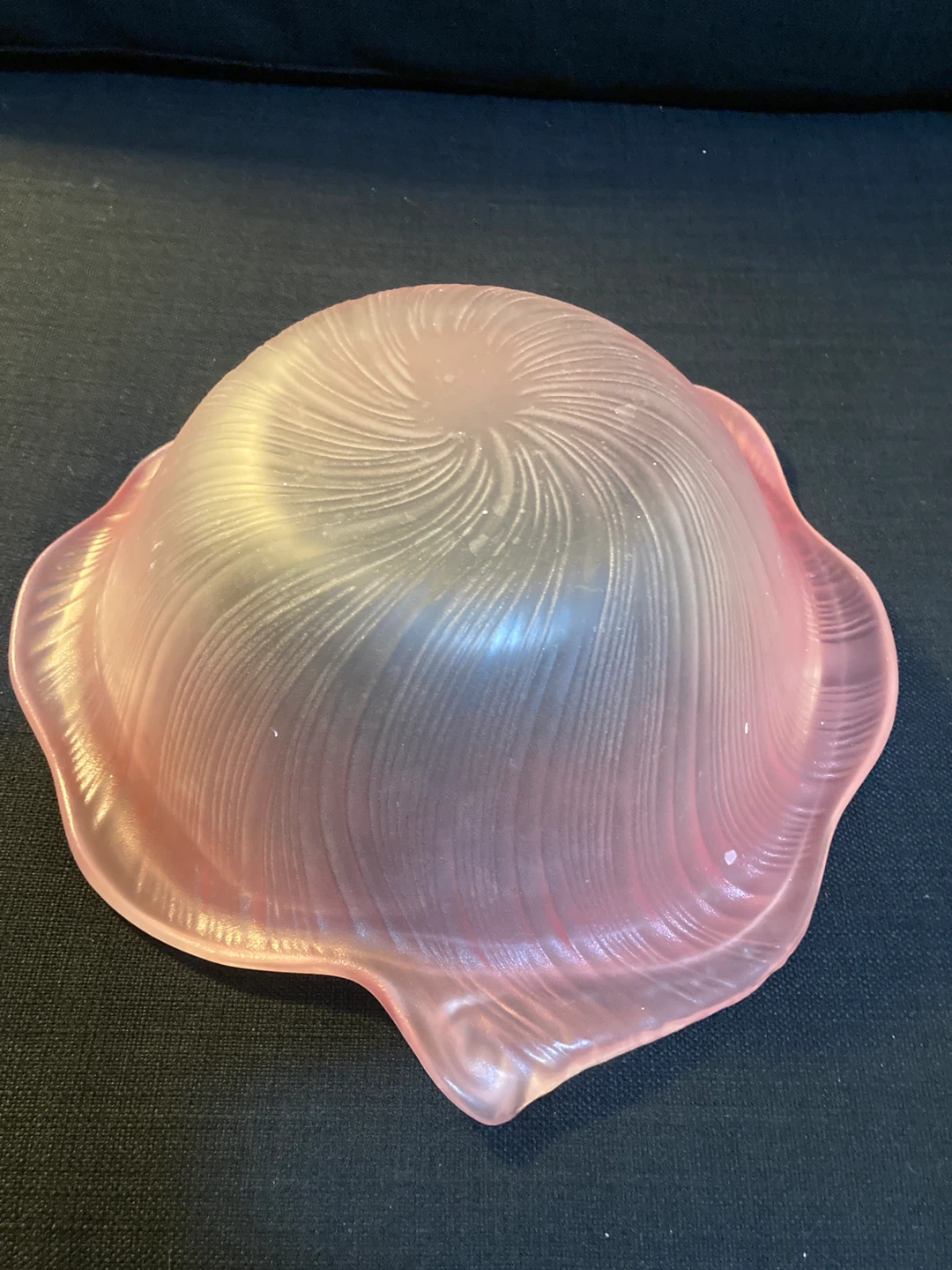 Pink Swirl Glass Serving Bowl - photo 3