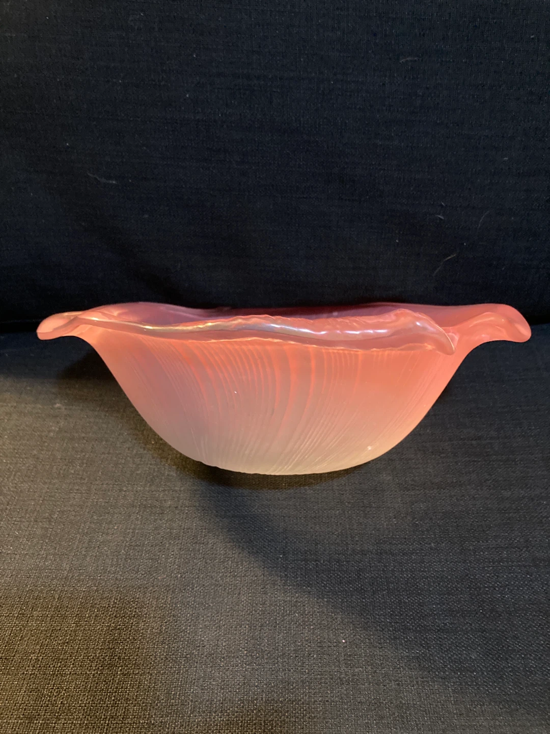 Pink Swirl Glass Serving Bowl - photo 2