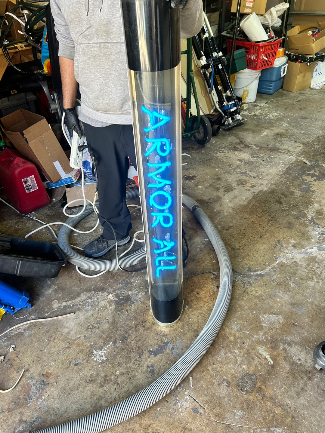 Armor All Neon Sign Light Up Cylinder