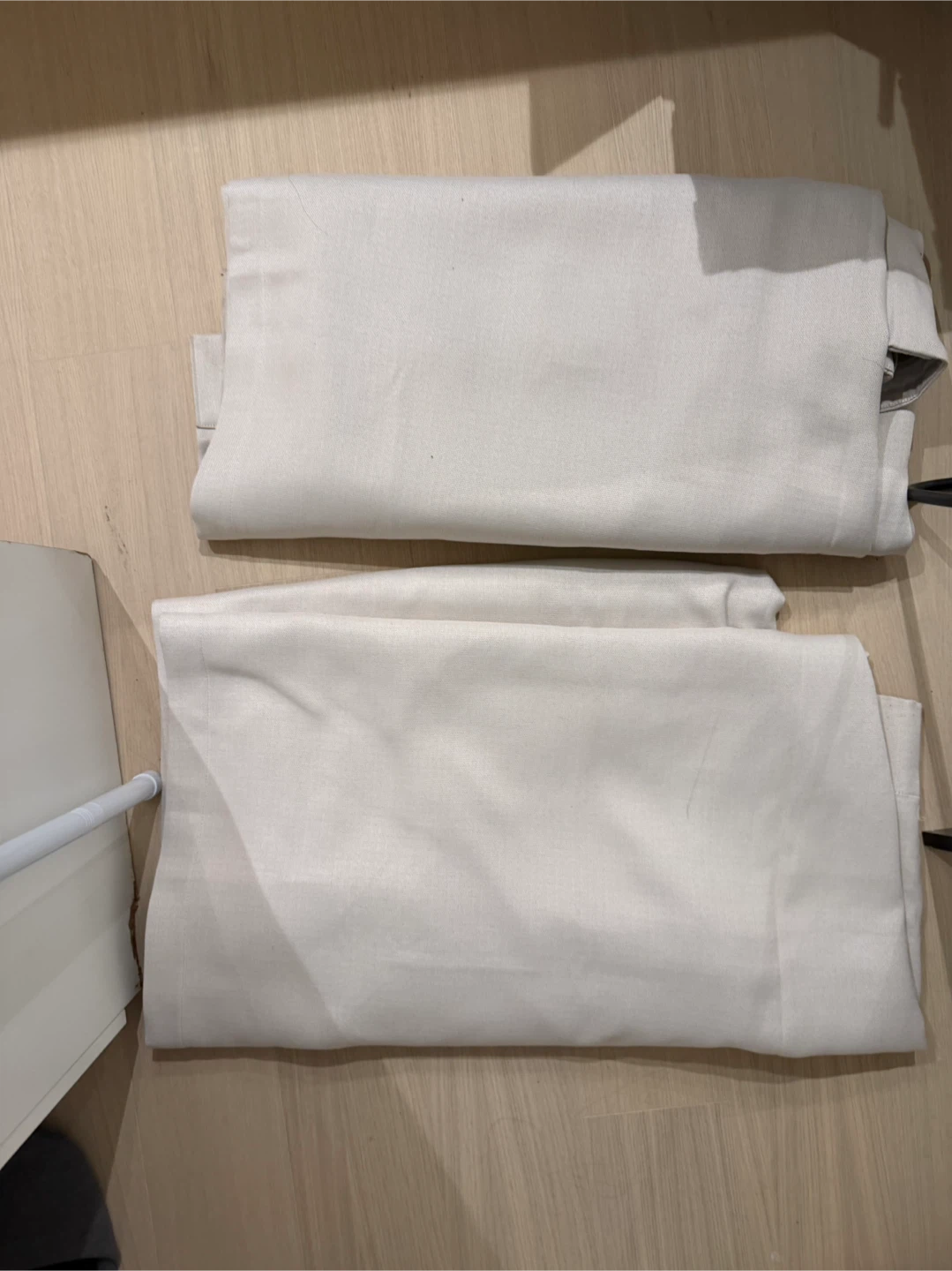 Cream White Linen Curtains (set of2)