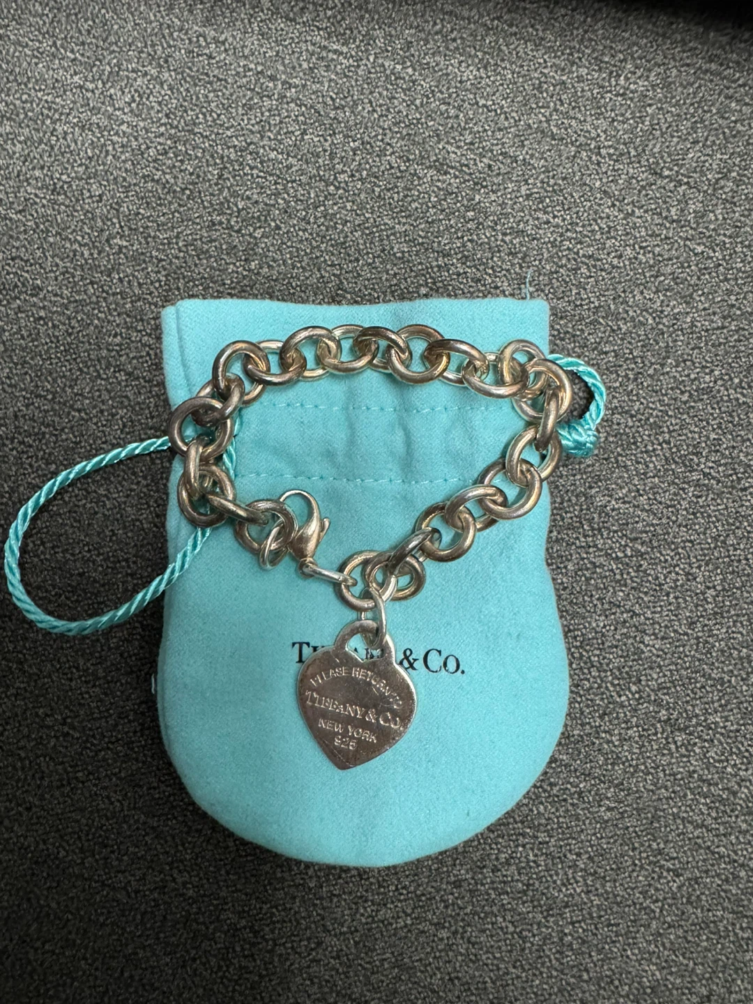 Tiffany & Co. Sterling Silver Heart Tag Bracelet