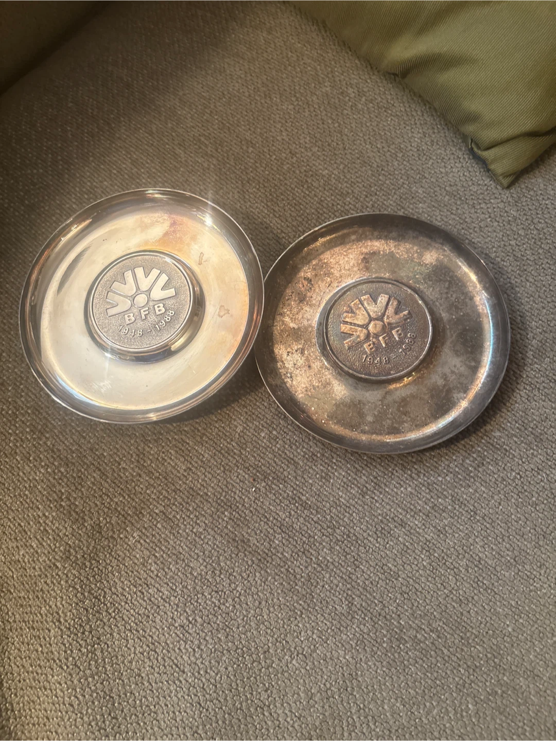 Set of 2 Vintage Christofle Coasters