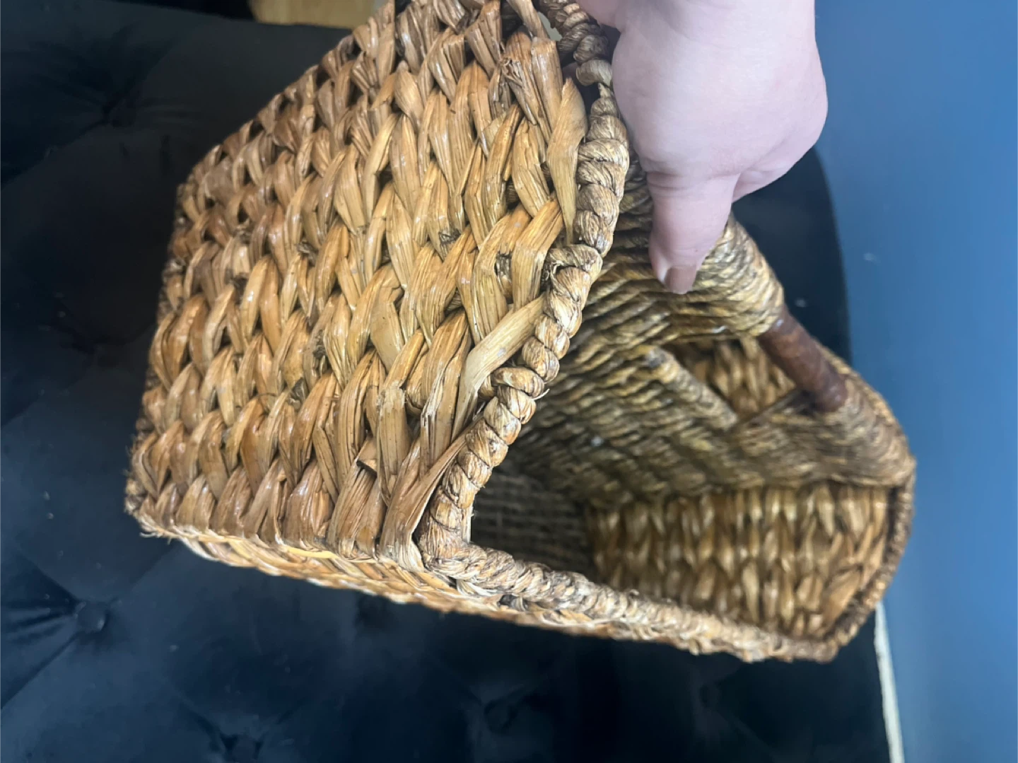Woven Storage Basket with Handle - photo 4