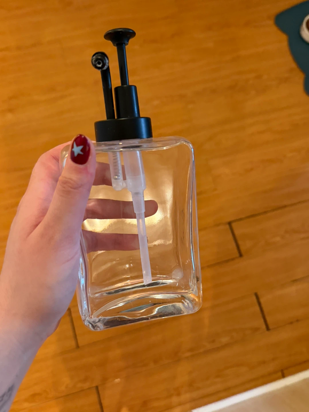 Clear Glass Dispenser Pump Bottle