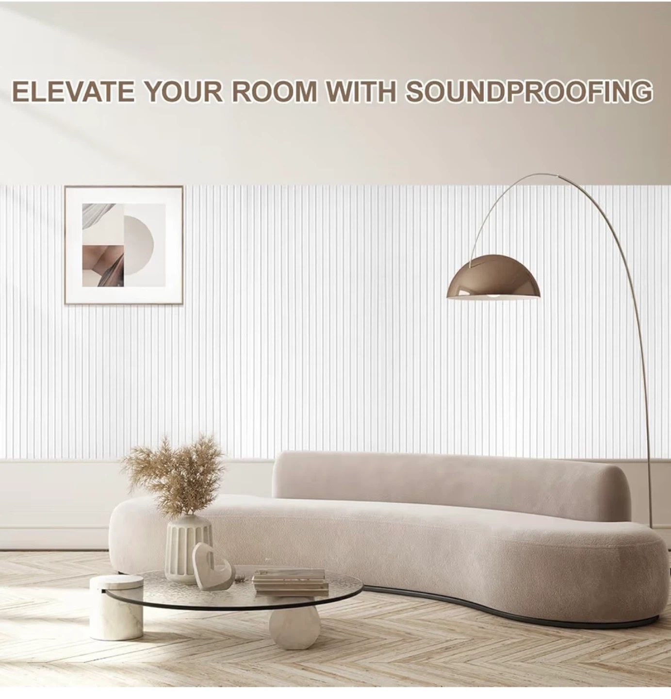 10 Pack White Acoustic Panels - 47"x24" Polyester Fiber - photo 3