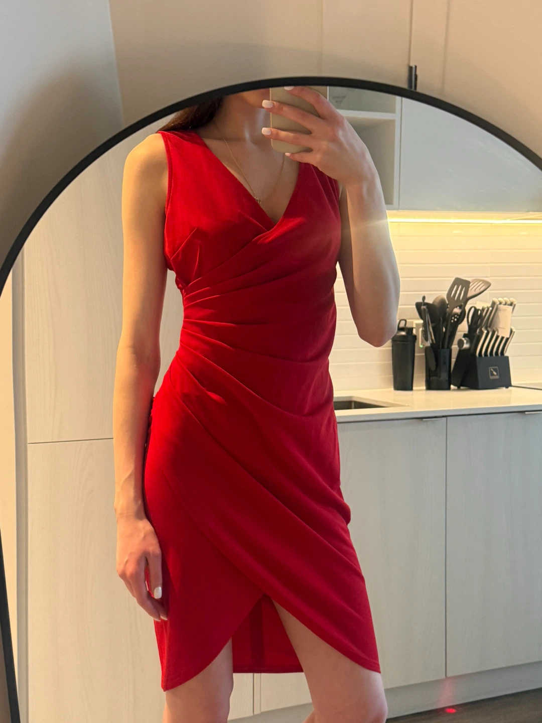 Red Ruched Dress - photo 2