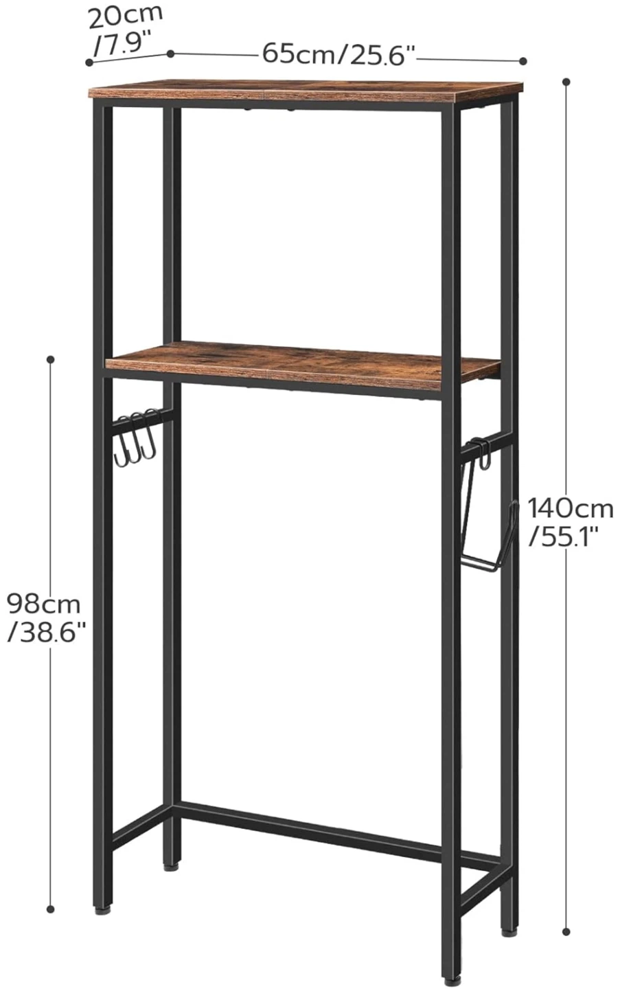 Over-the-Toilet Storage Shelf Unit - photo 2