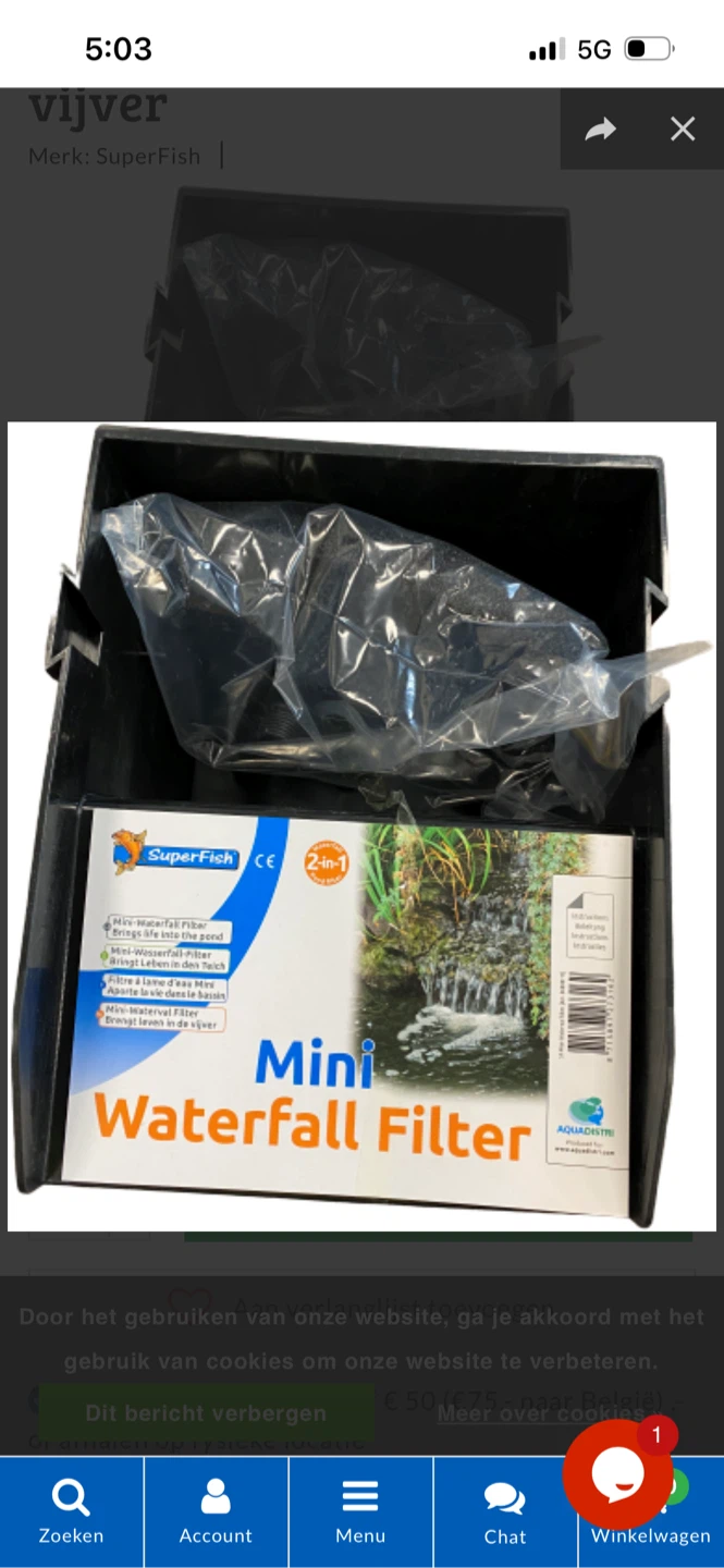 New Three SuperFish Mini Waterfall Filter