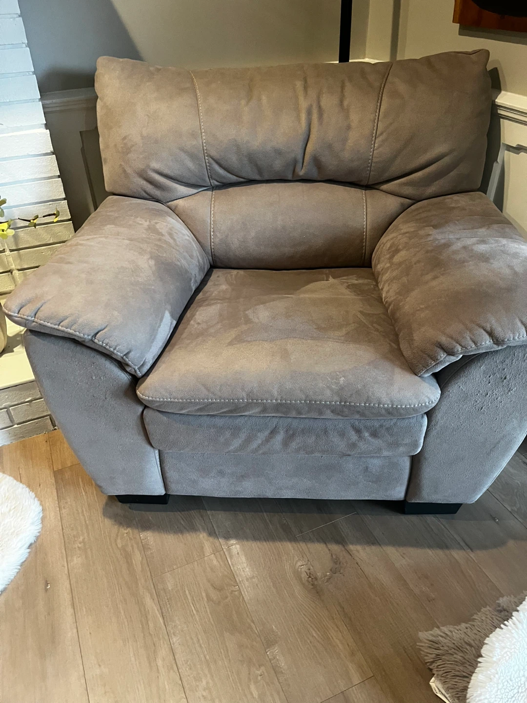 Taupe Microfiber Sofa and Loveseat and armchair Set - photo 3