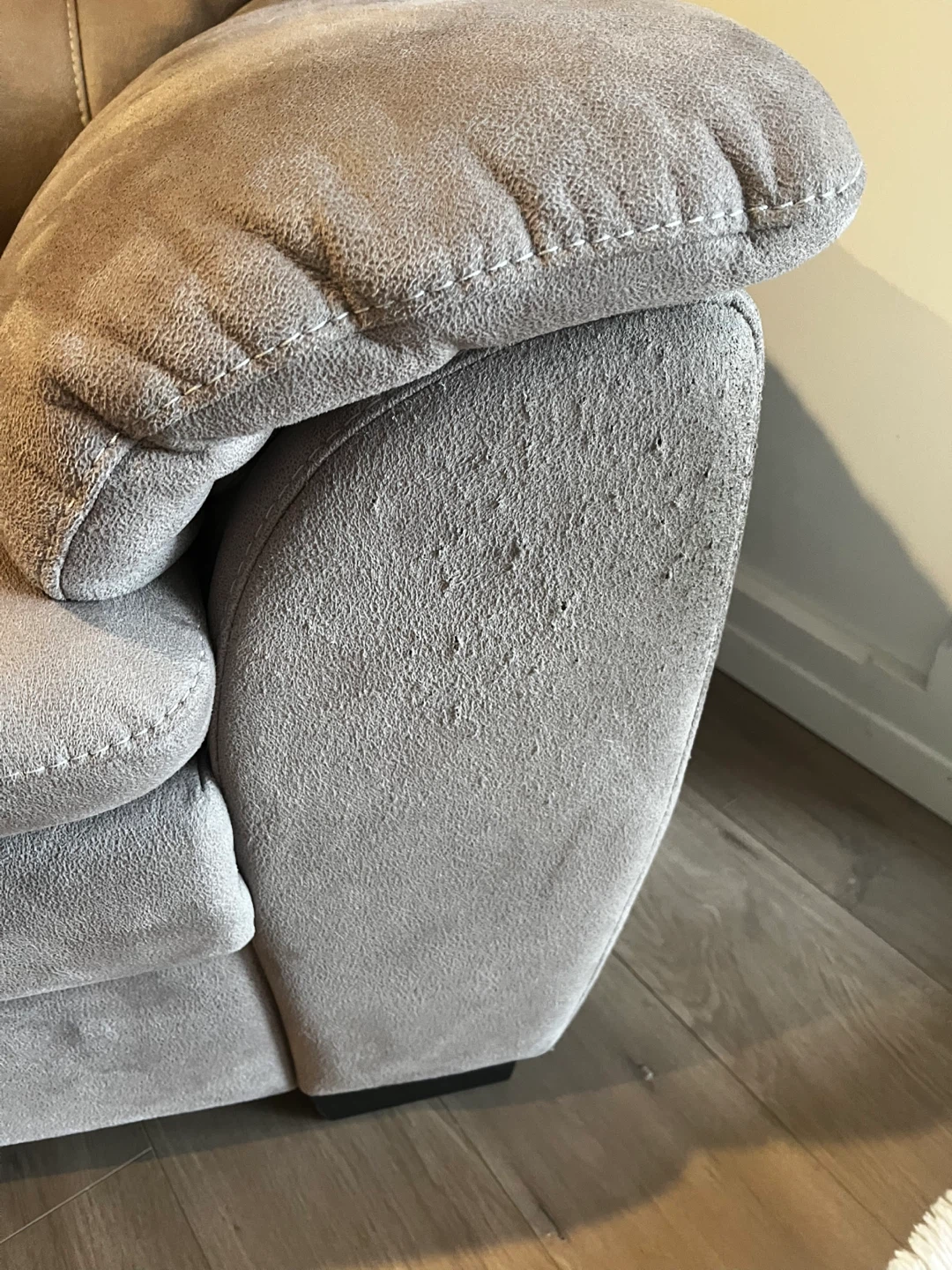 Taupe Microfiber Sofa and Loveseat and armchair Set - photo 4