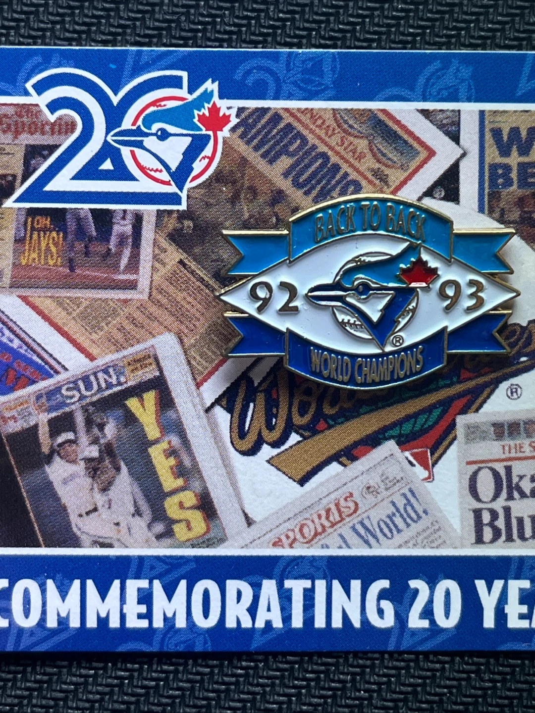 Toronto Blue Jays Back To Back World Champions Pin - photo 4
