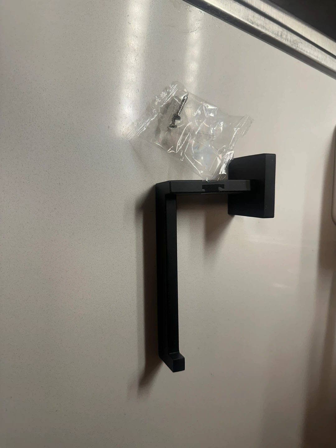 NEW MINT Black Toilet Paper Wall Hook with Screws
