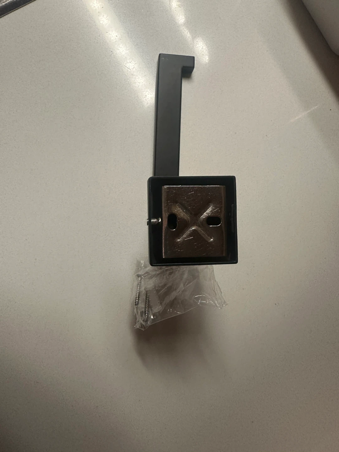 NEW MINT Black Toilet Paper Wall Hook with Screws - photo 3