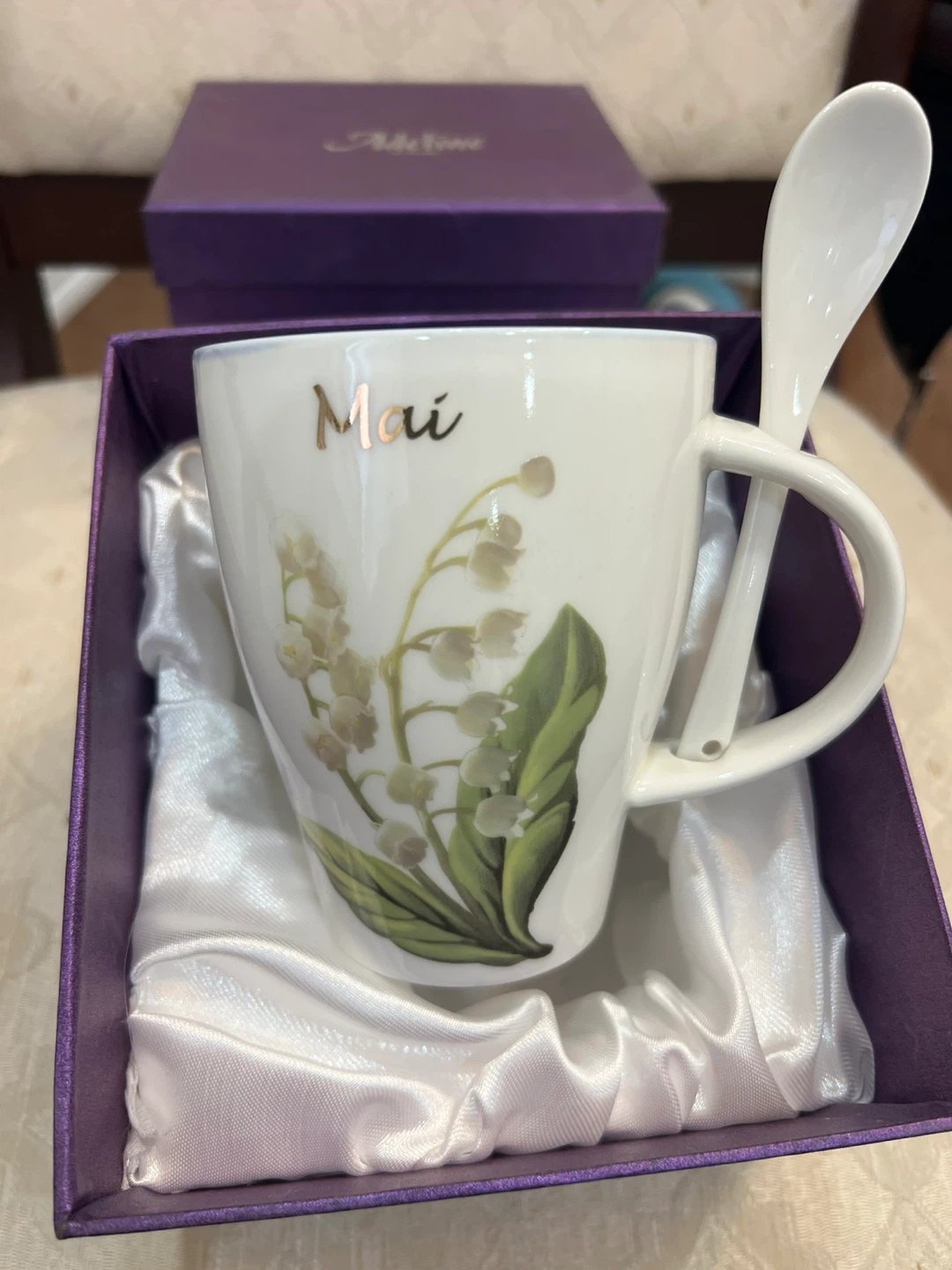 Adeline Porcelain Mug with Spoon - photo 4