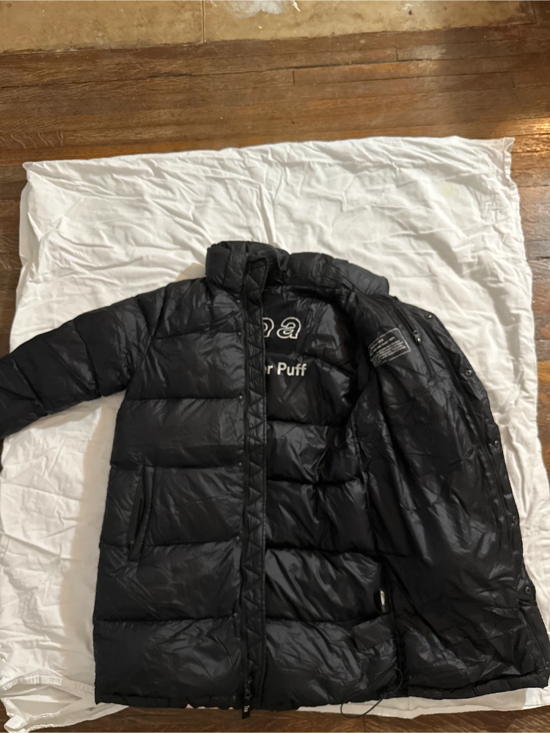 Black 'Super Puff' Puffer Jacket