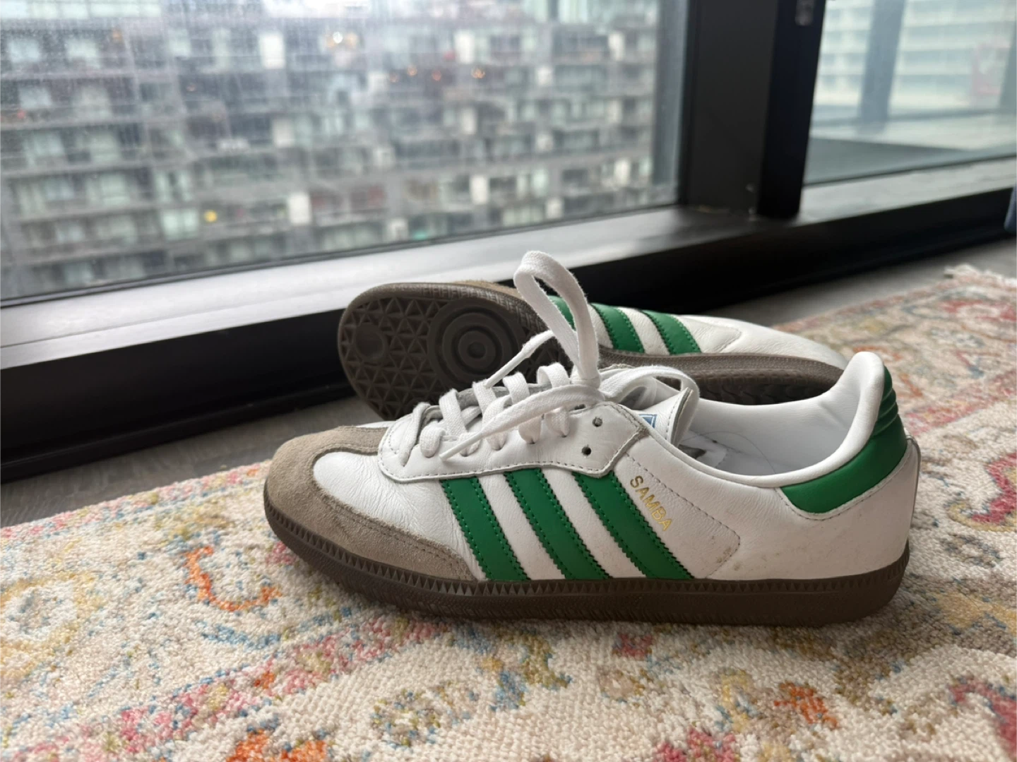 Adidas Samba OG White Green Sneakers - photo 2