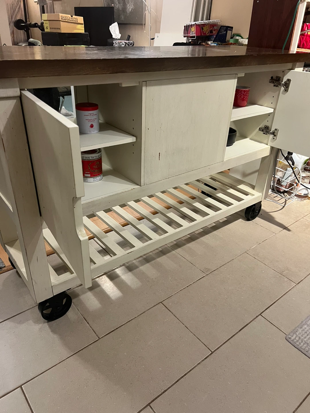 Kitchen Island Cart with Rolling Wheels - photo 5