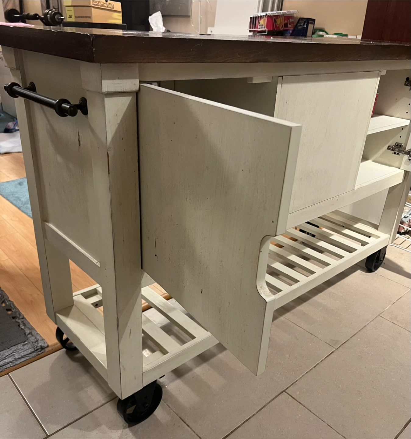 Kitchen Island Cart with Rolling Wheels - photo 3