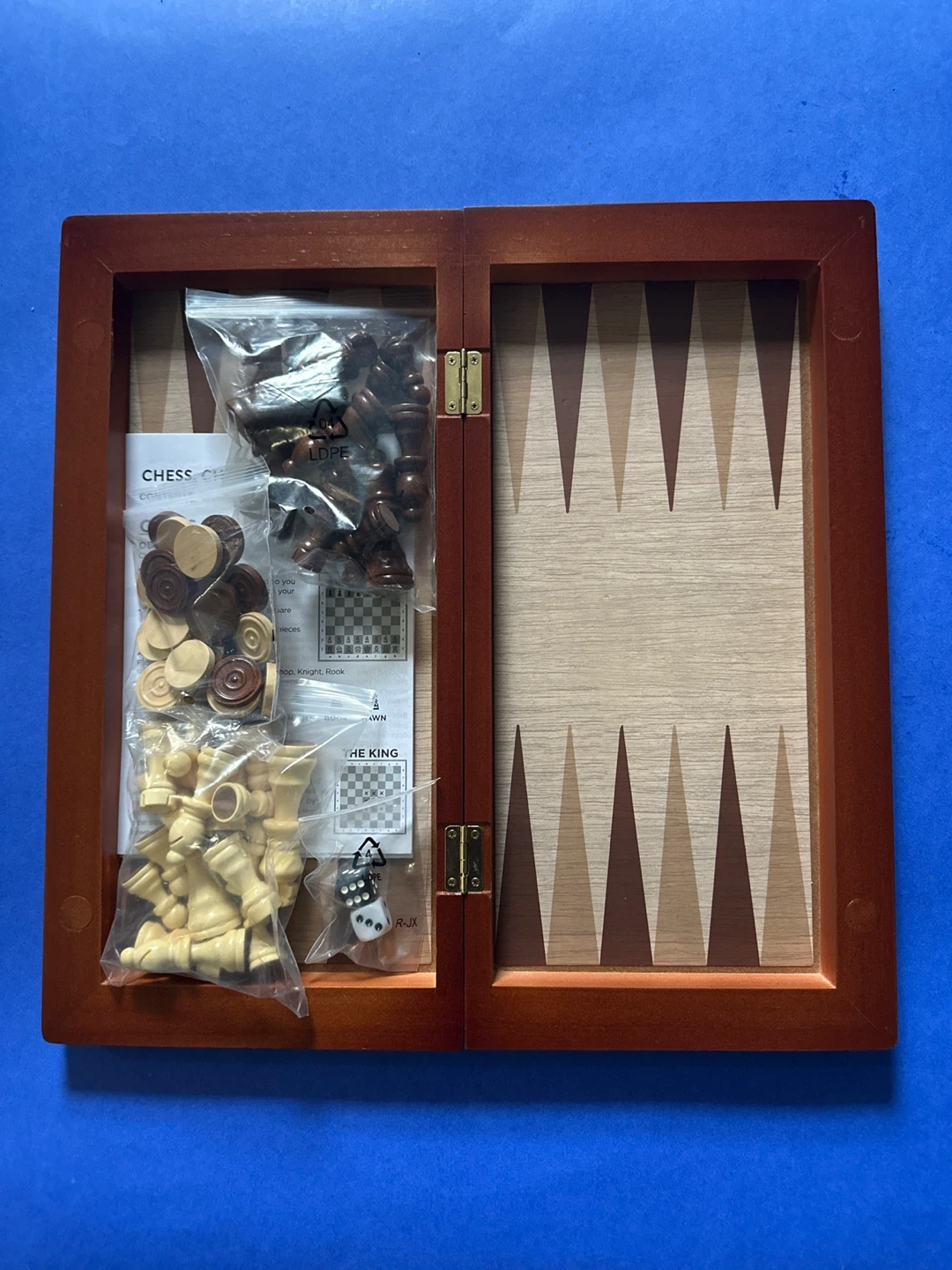 Cardinal Classics 3-in-1 Chess, Checkers & Backgammon Game Set - photo 3