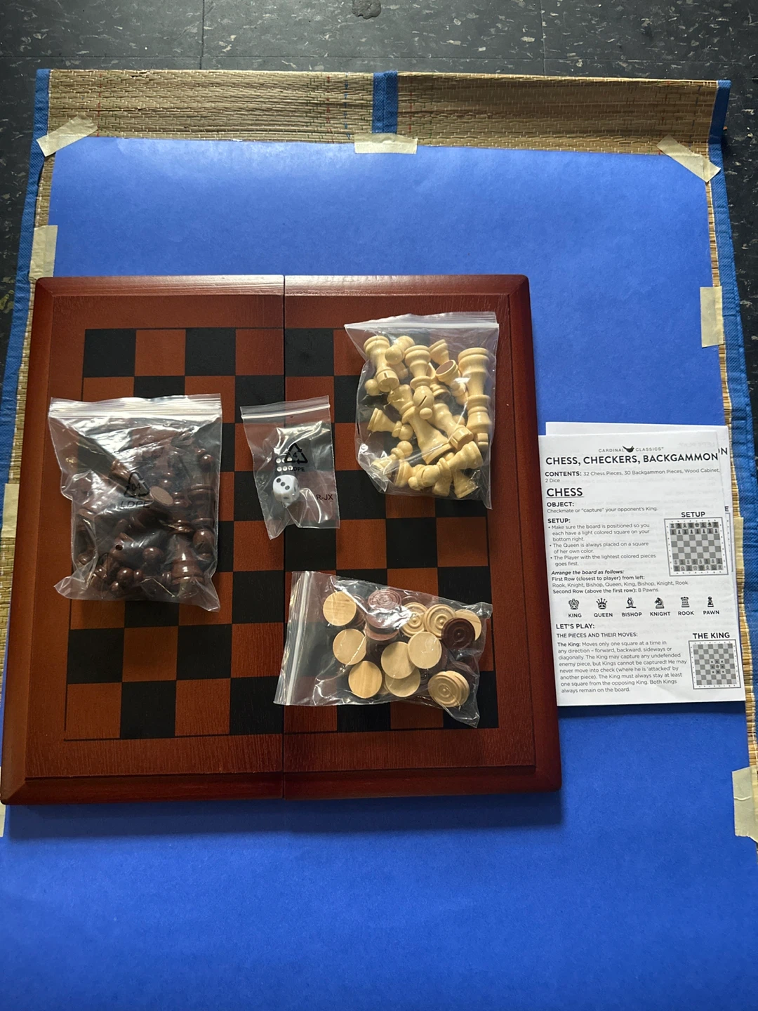 Cardinal Classics 3-in-1 Chess, Checkers & Backgammon Game Set - photo 2