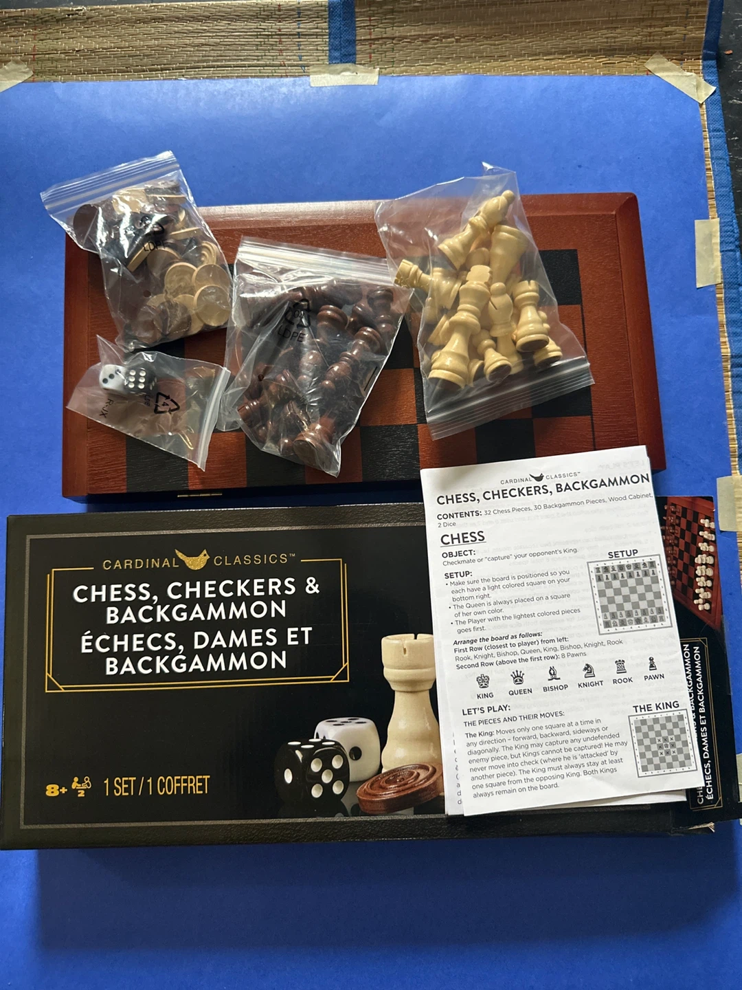 Cardinal Classics 3-in-1 Chess, Checkers & Backgammon Game Set - photo 5