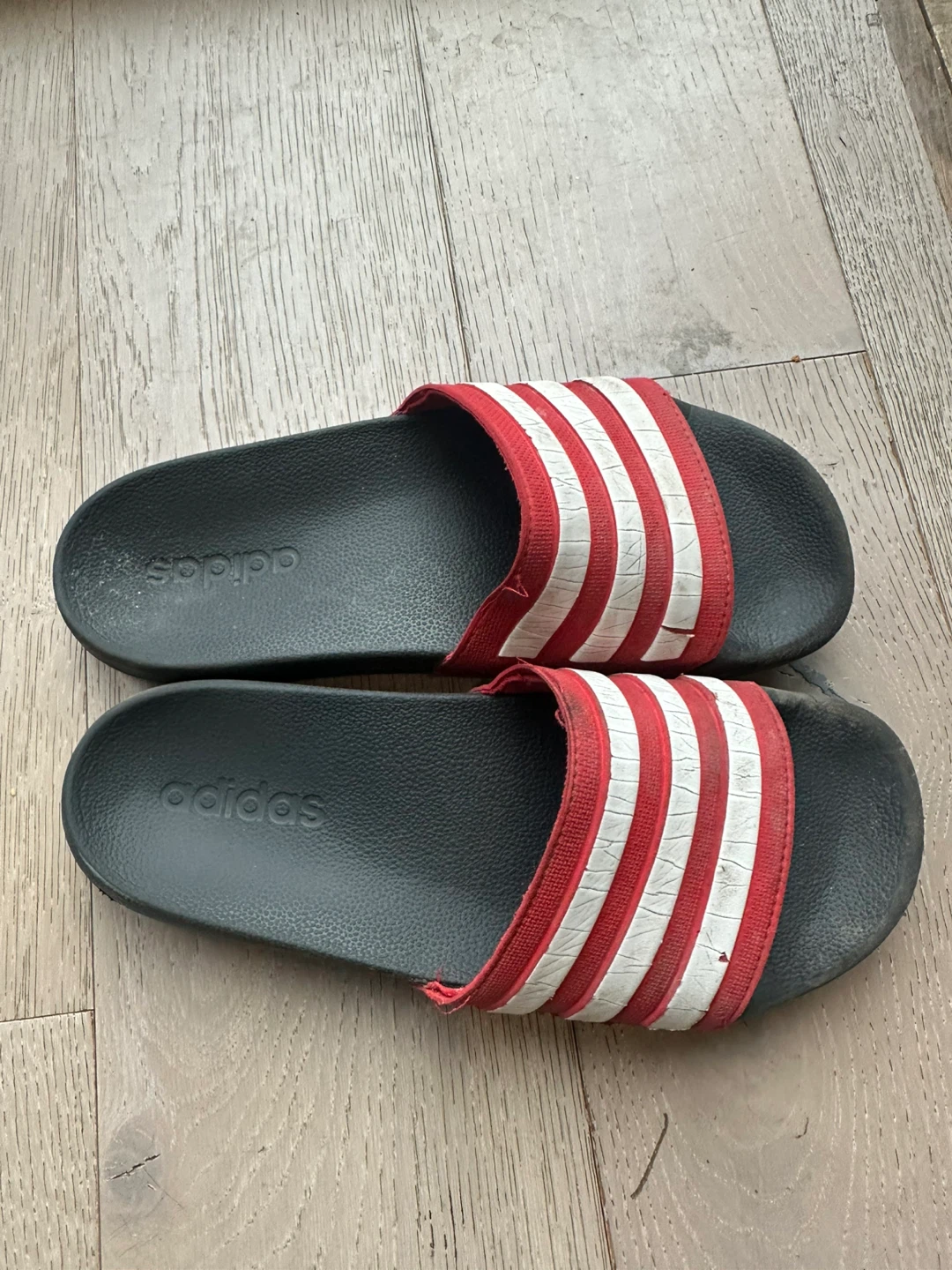 Adidas Slides - Black/Red/White