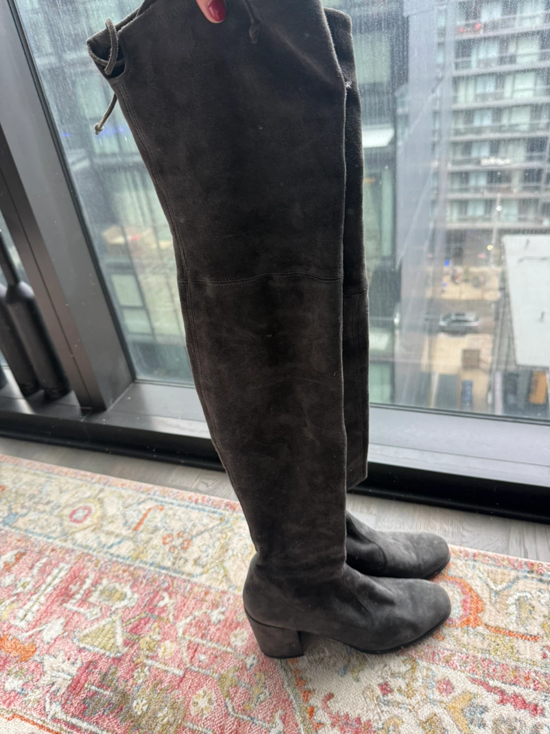 Stuart Weitzman tieland Over-the-Knee Suede Boots - Gray - photo 3
