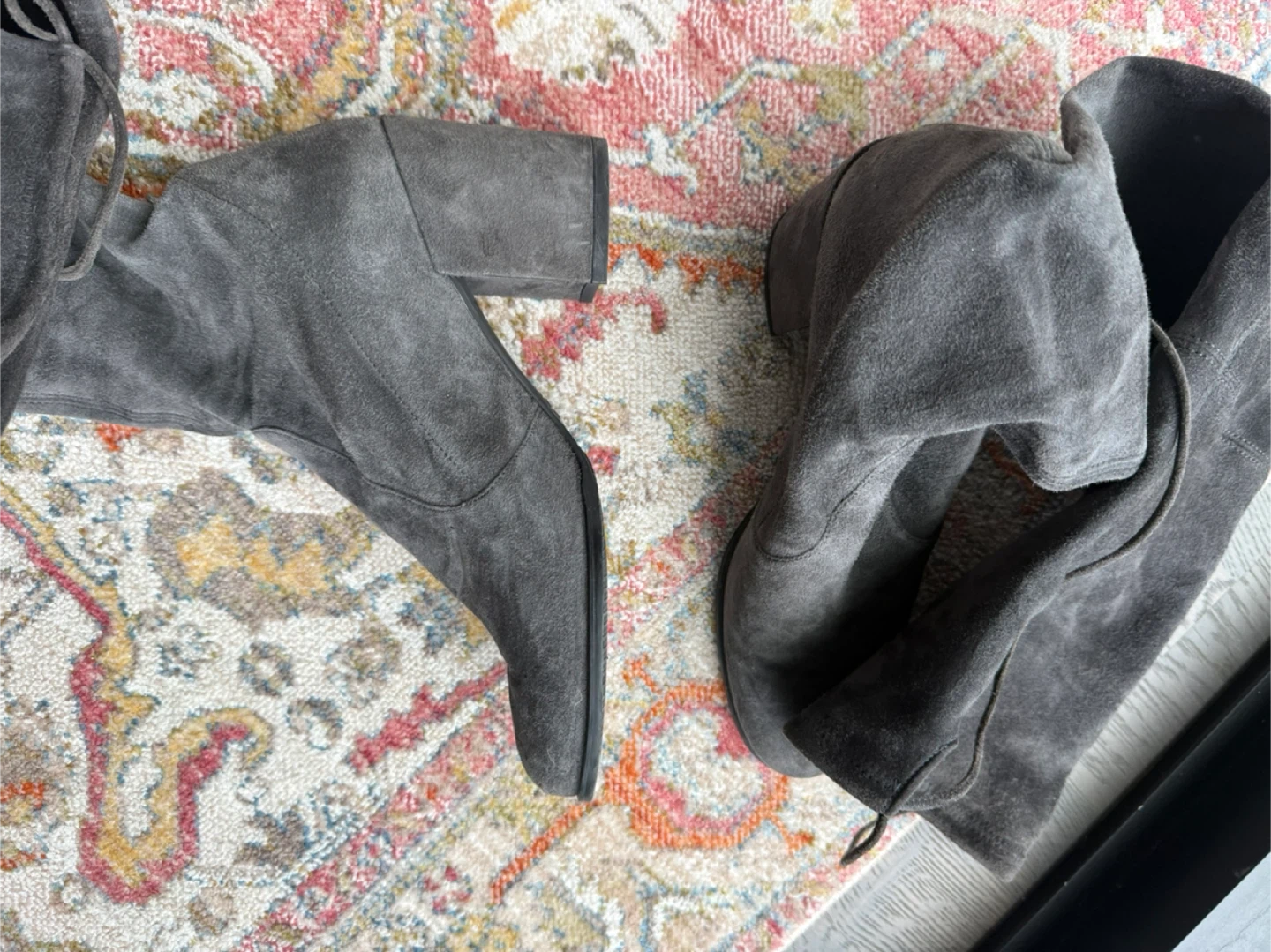 Stuart Weitzman tieland Over-the-Knee Suede Boots - Gray - photo 4