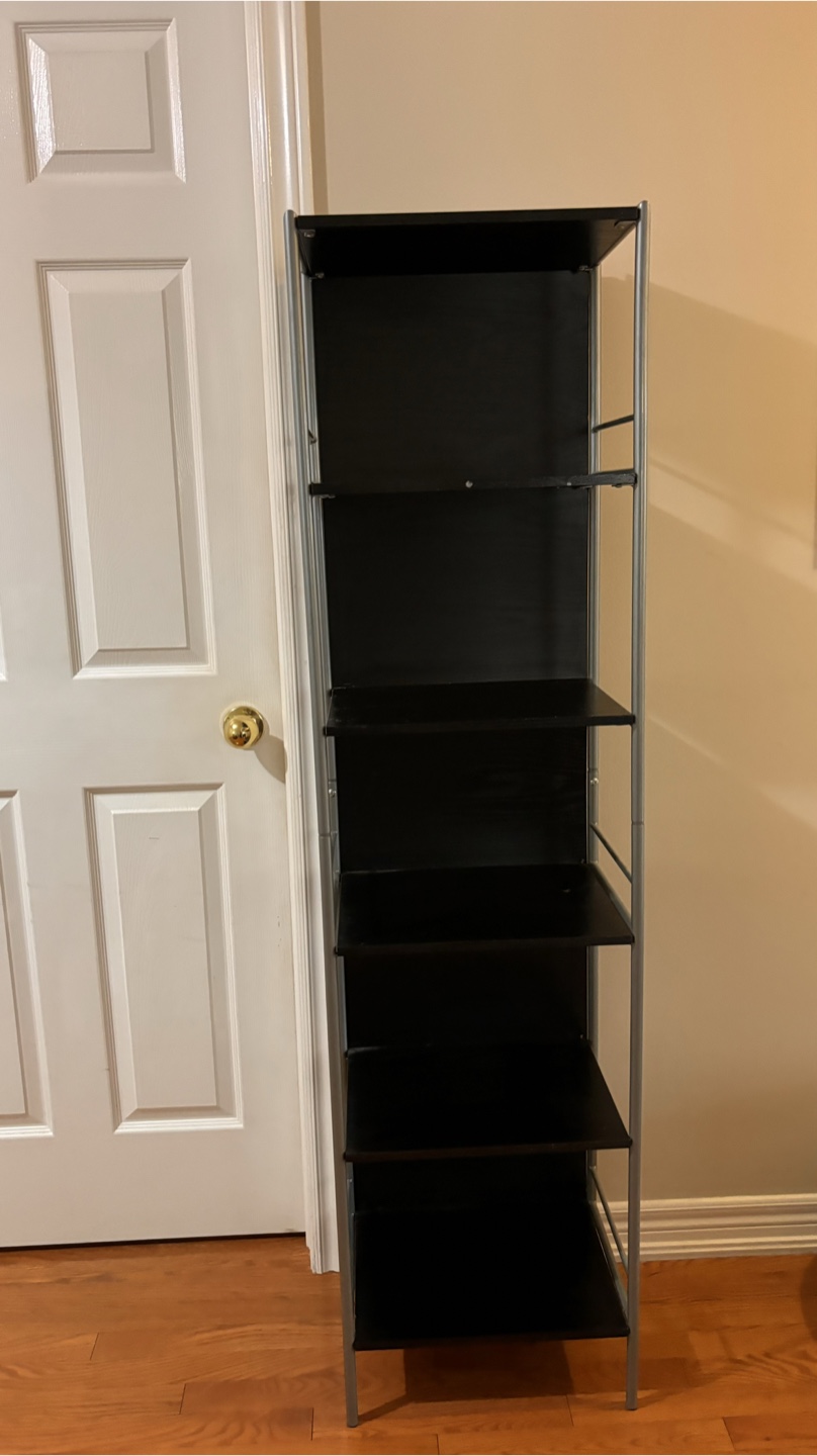 Black 5 tier Shelf