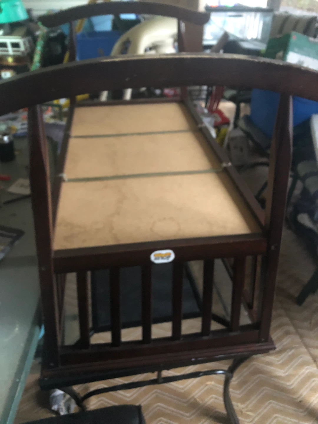 Wooden Crib Bed with Mattress - photo 3