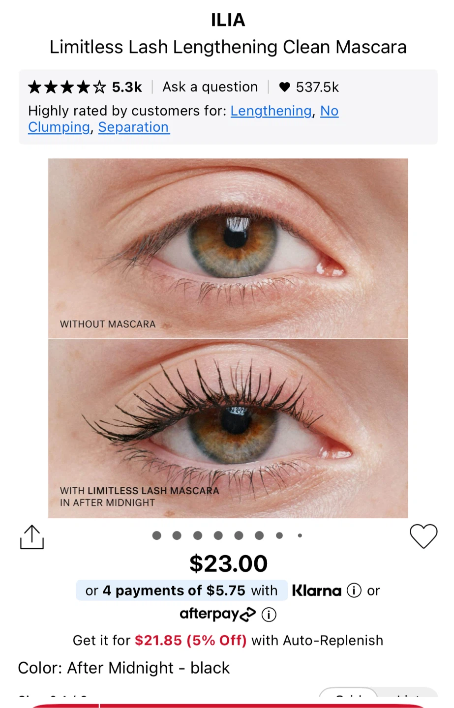 ($27 value) ILIA Limitless Lash Lengthening Clean Mascara - photo 2