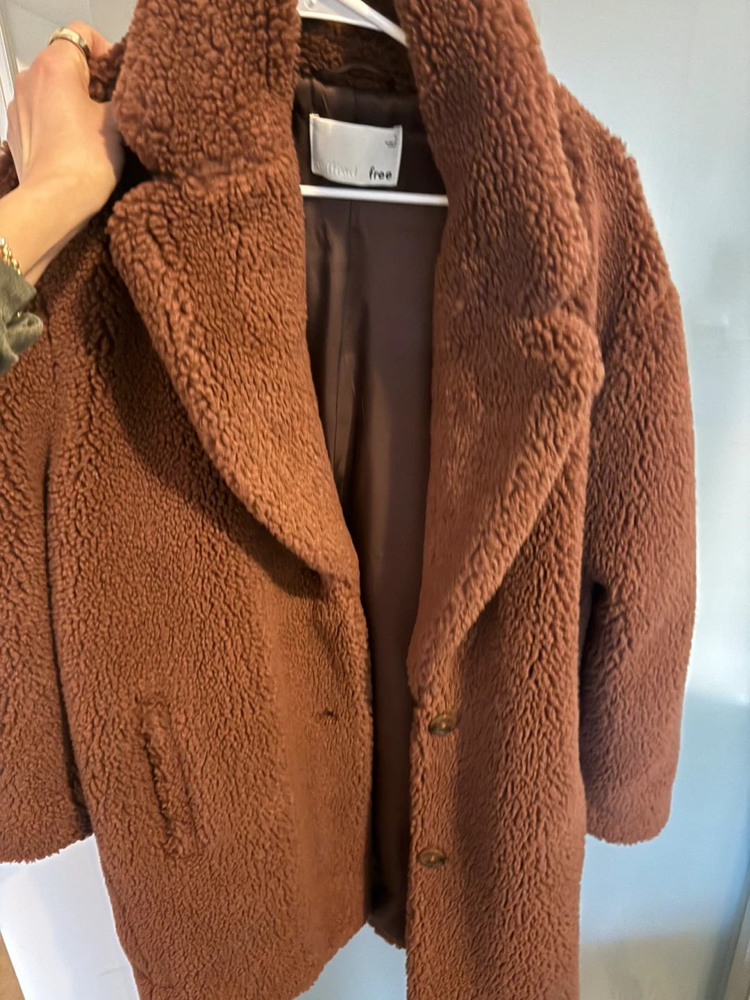 Wilfred Aritzia Teddy Coat - Brown - photo 2