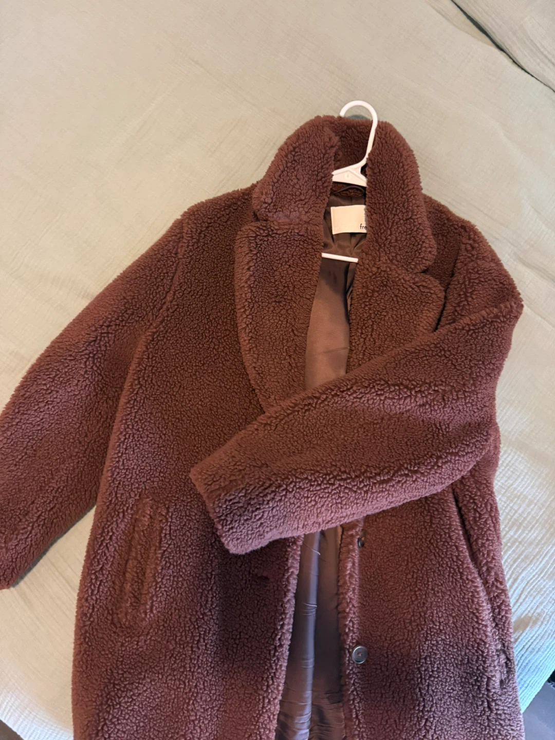 Wilfred Aritzia Teddy Coat - Brown - photo 3