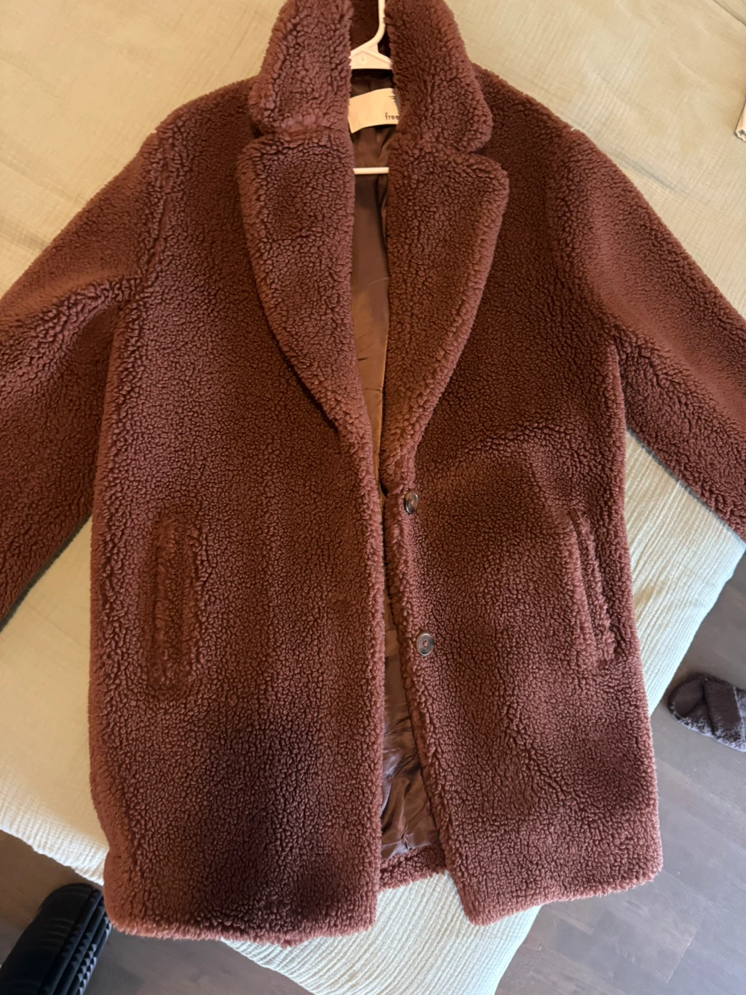 Wilfred Aritzia Teddy Coat - Brown