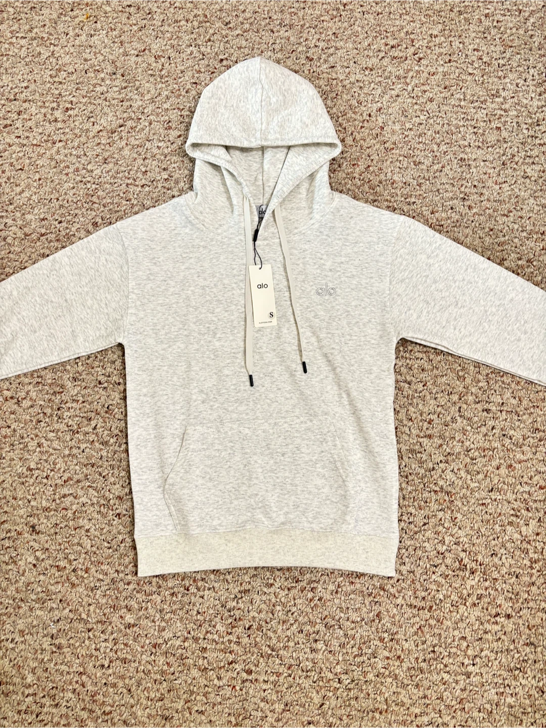 Alo Yoga Hoodie - Size S - Heather Grey