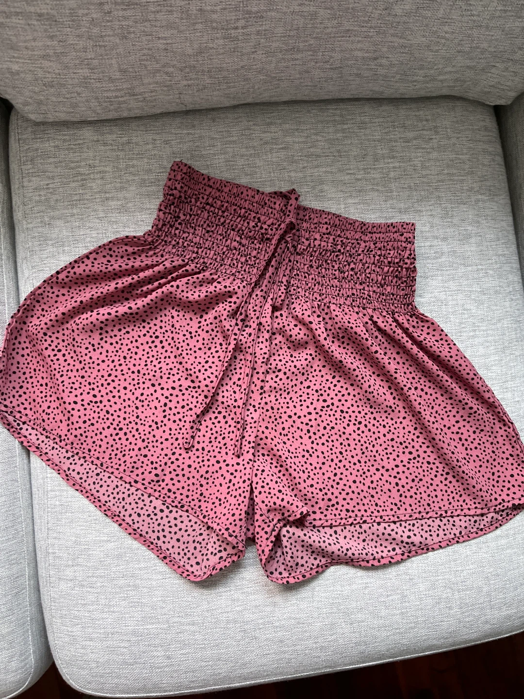 Pink Cheetah Print Smocked Shorts