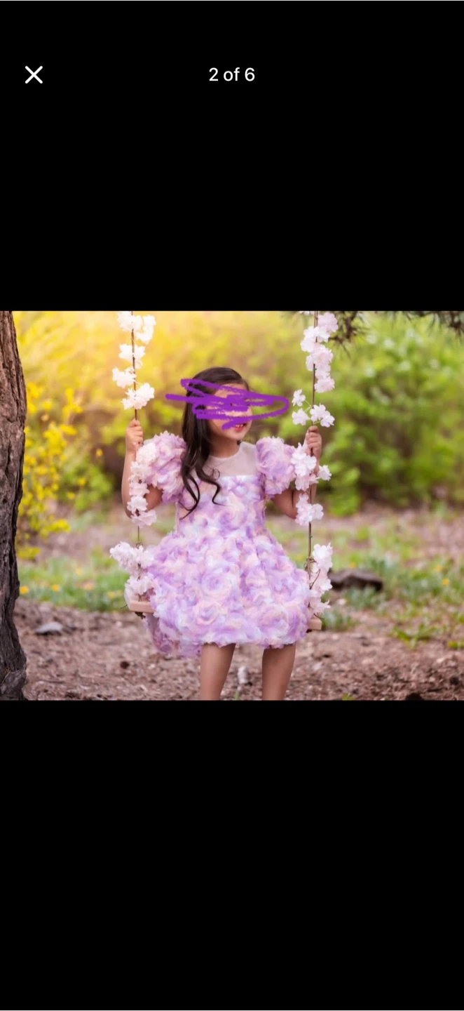 Kids Pink Tulle Dress with Train - photo 2