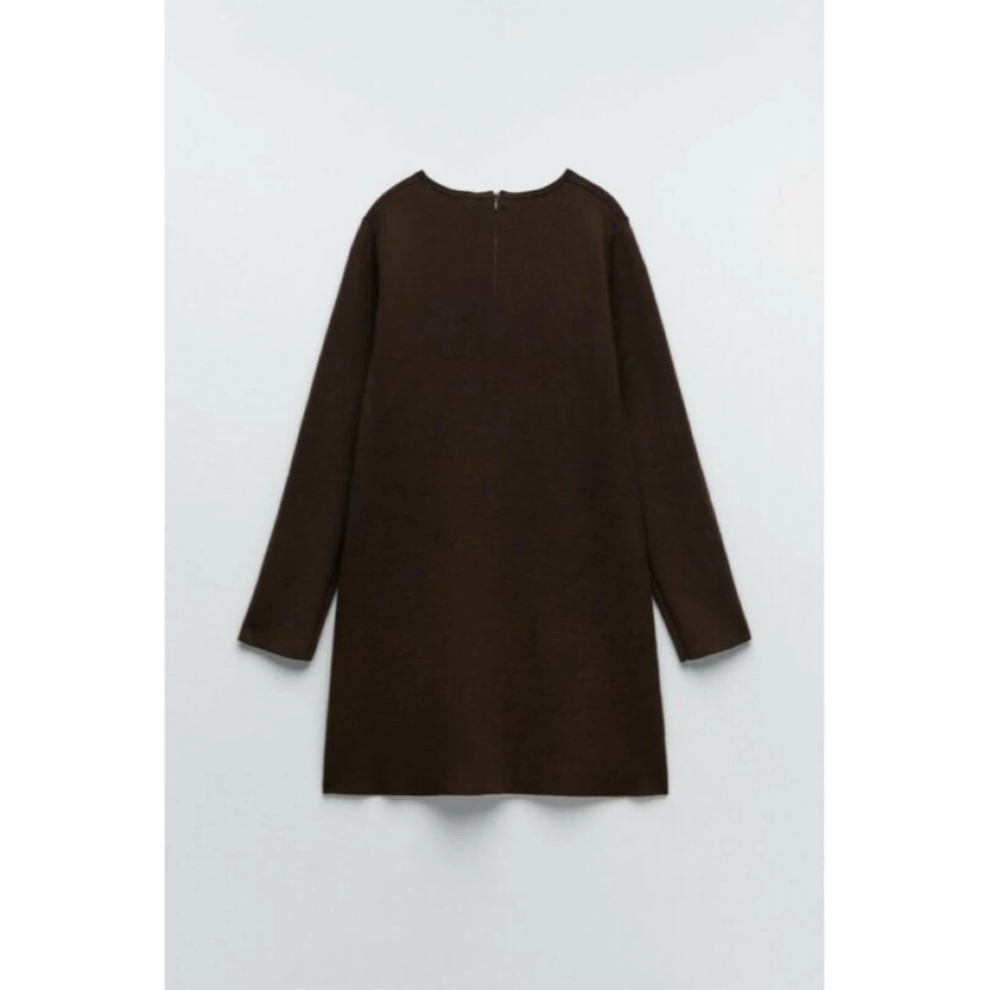 Zara Brown Knit Mini Dress w/ Chain Detail (New) - photo 4
