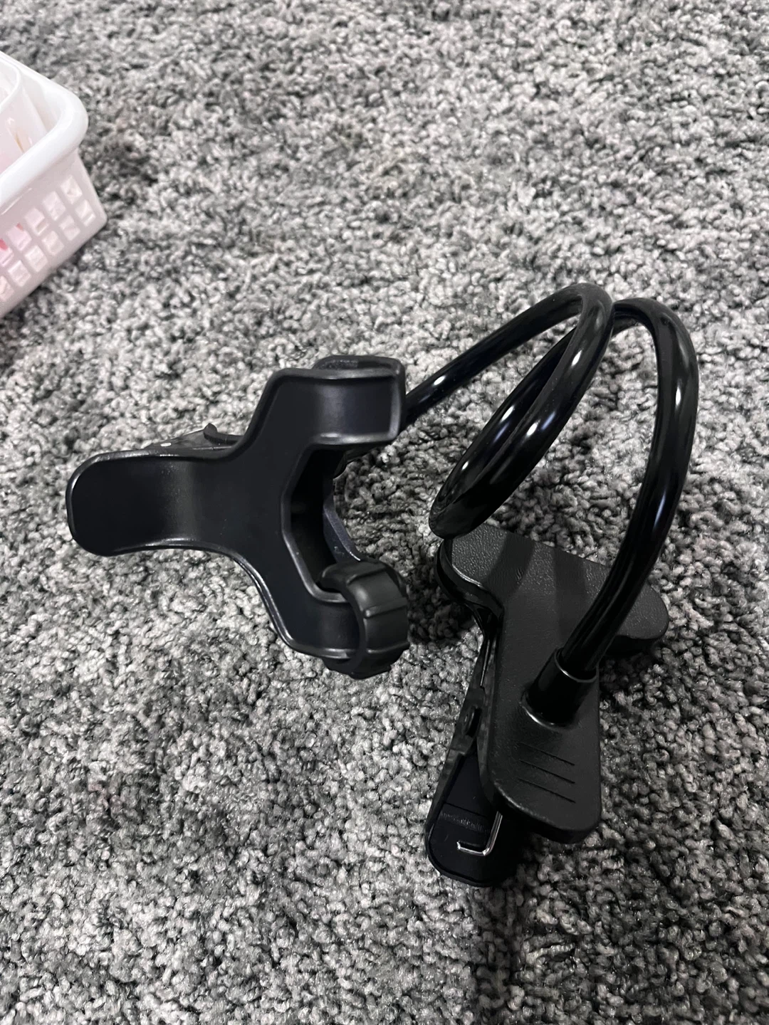 Black Gooseneck Phone Holder Clip