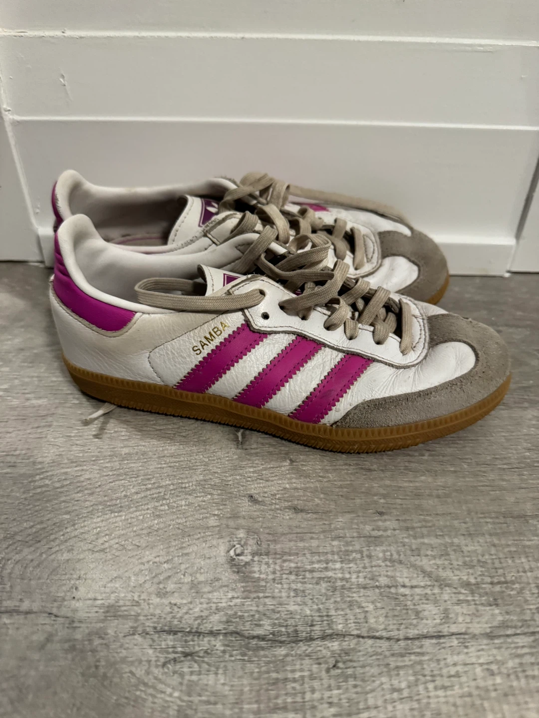 Adidas Samba Women's Sneakers White Pink Size 7 - photo 2