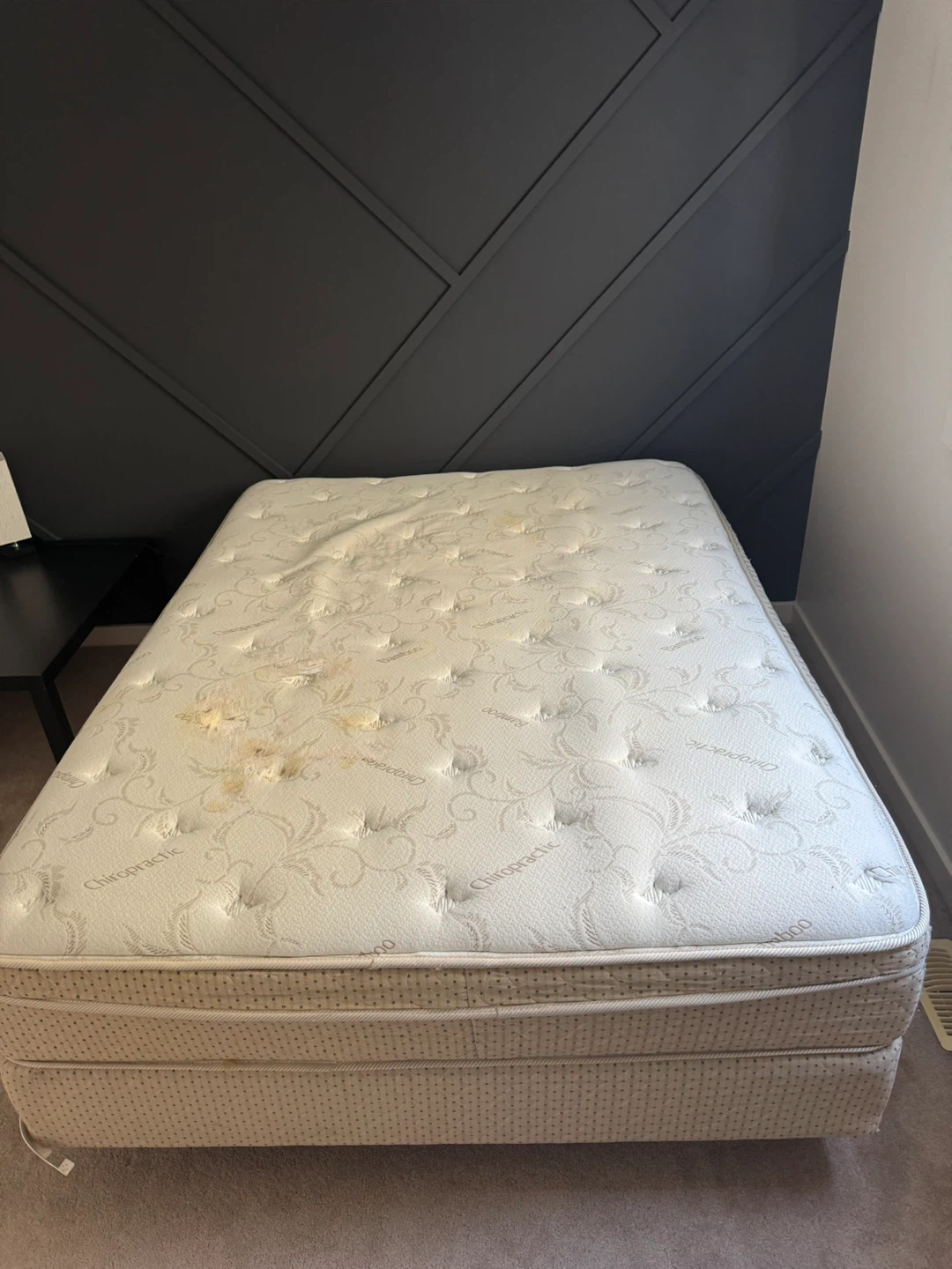 Wooden Bed Frame and Mattress queen size