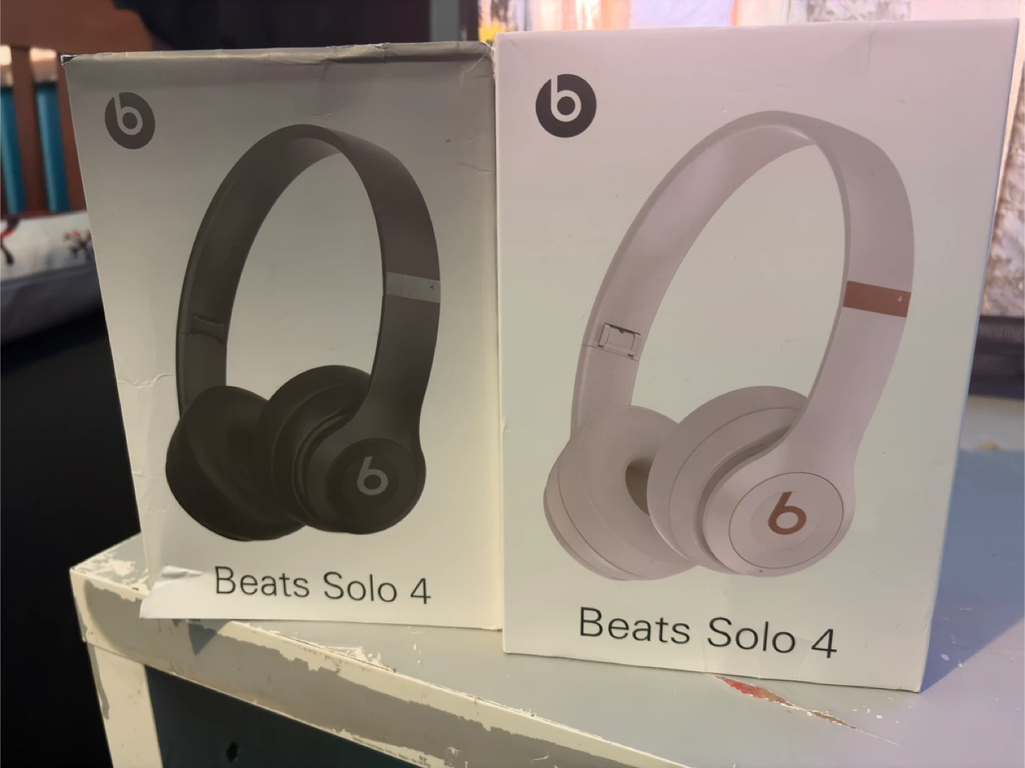 Beats Solo 4 Headphones (Black and White)