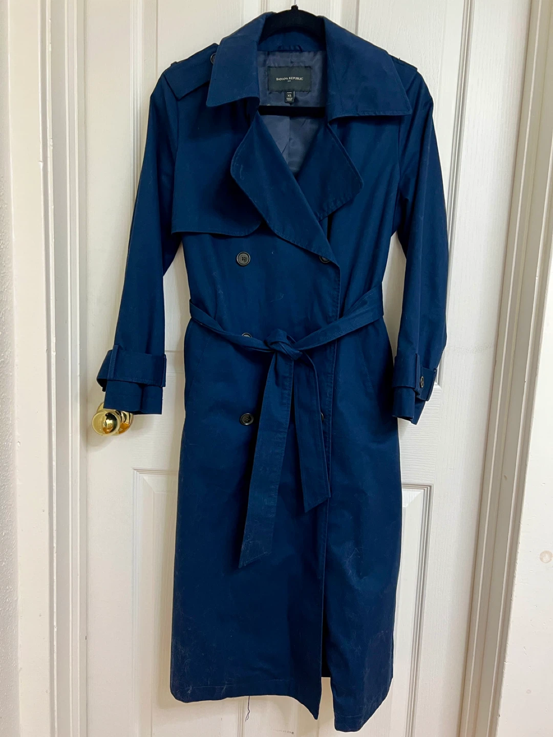 Banana Republic Navy Trench Coat XS